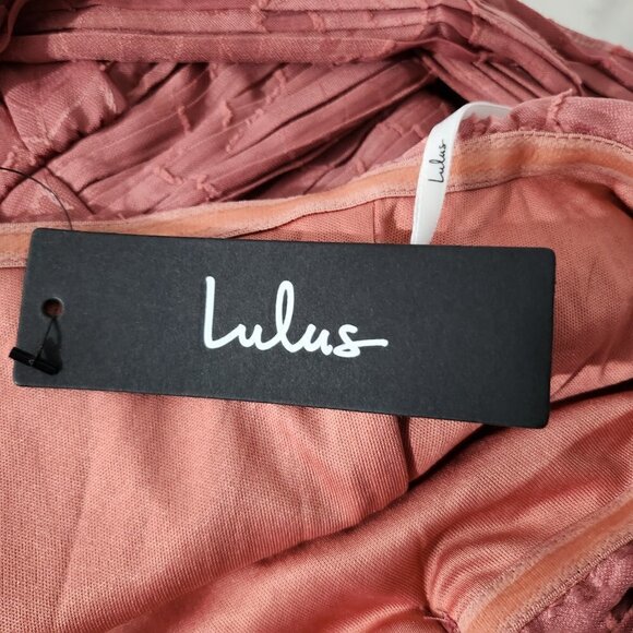 2/$30 Lulus Lovely Celebration Rose Pink Floral Jumpsuit Size XS - Flawed - Picture 7 of 9